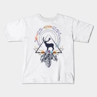 Deer Boho Abstract 2 Kids T-Shirt